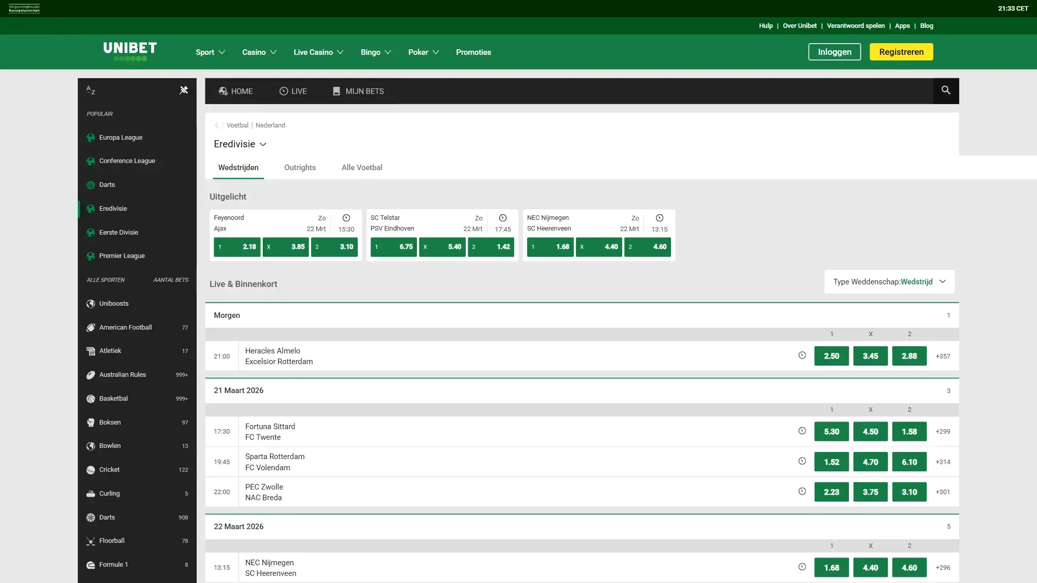 Unibet Website