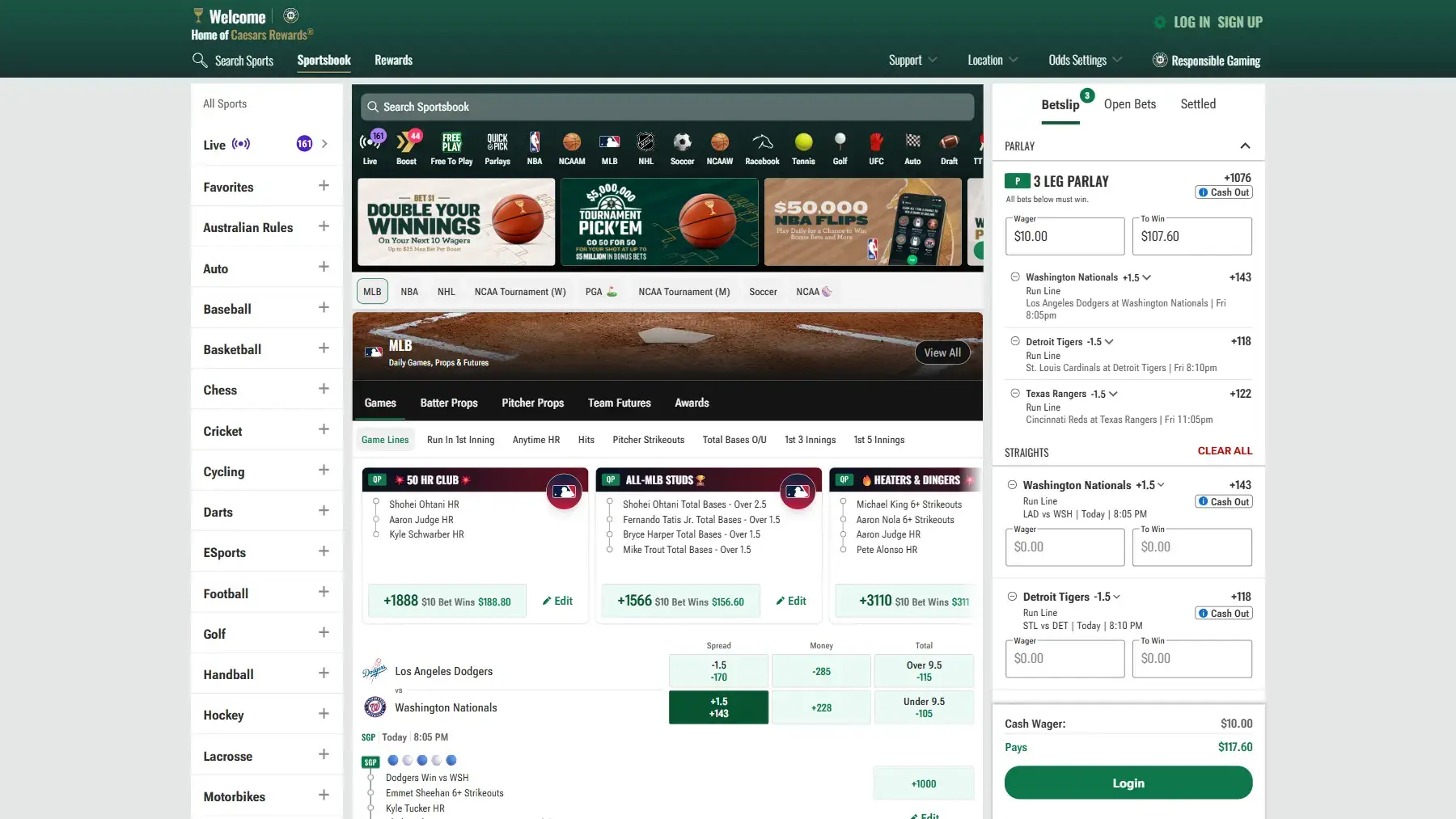 Caesars Website