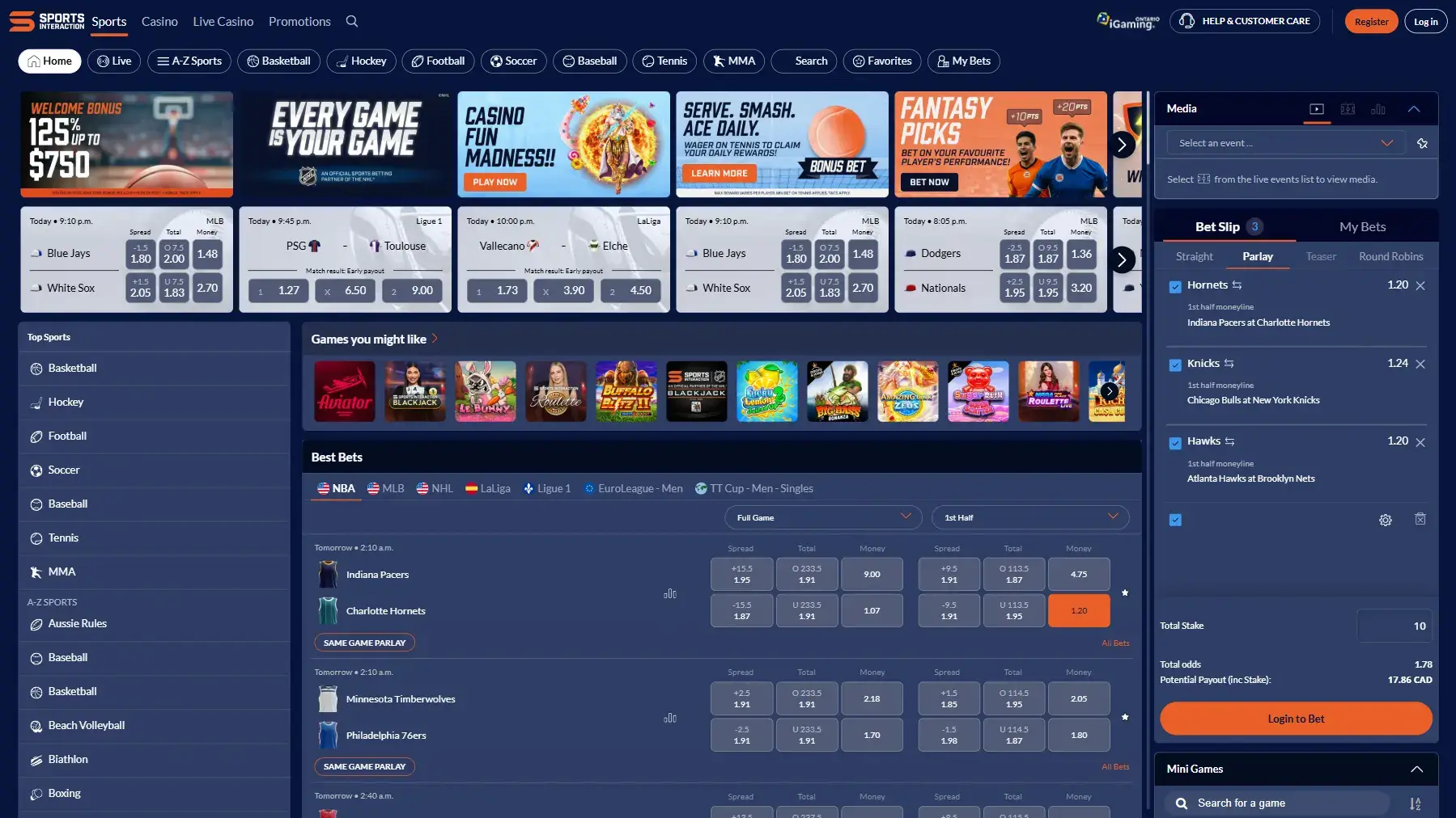 Sports Interaction Website